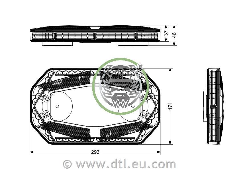 LED rotacijski blok 12/24V, 29,30cm